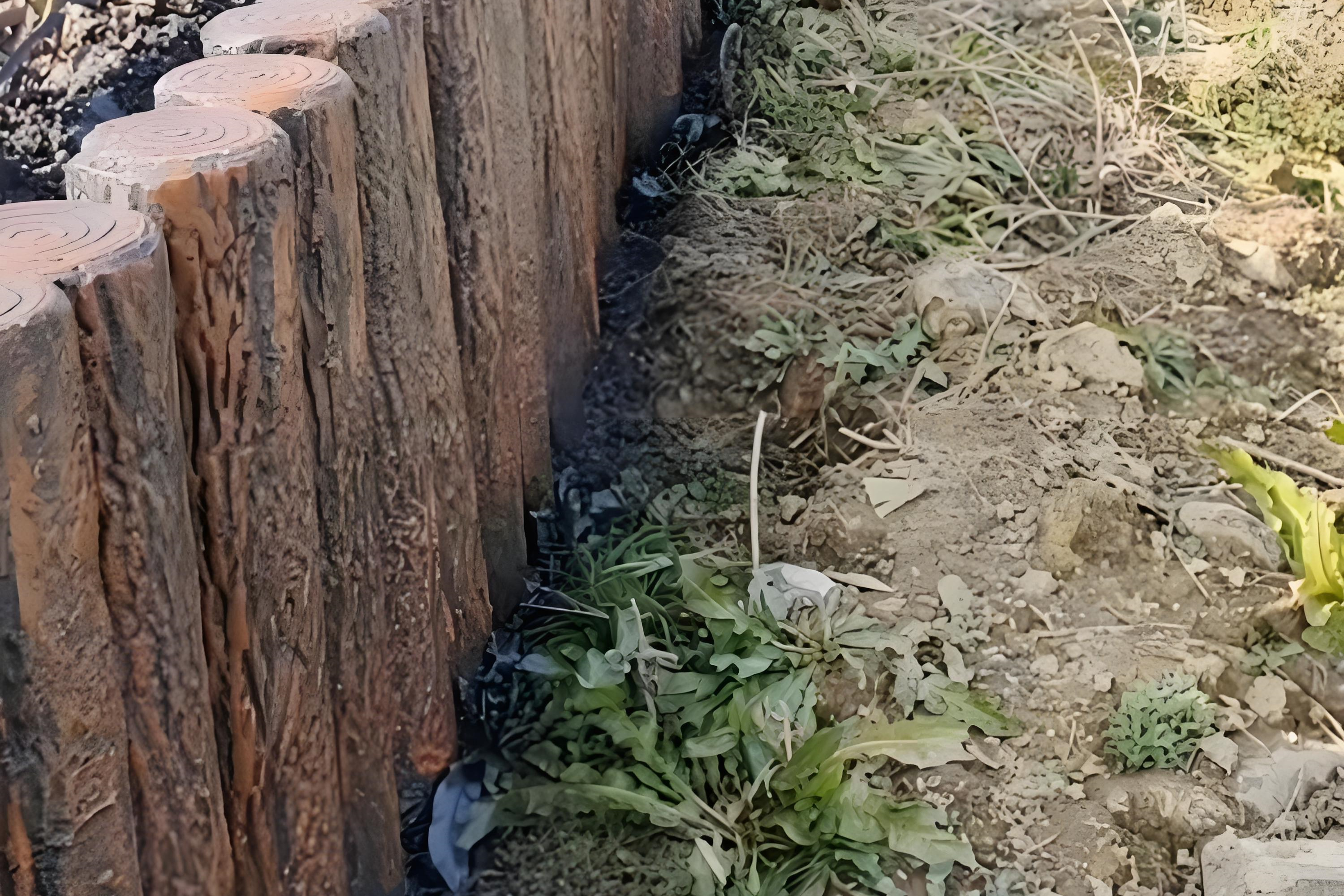 水泥樁批發(fā)廠家泓樺錦嘉-水泥仿木樁表面的紋理是如何制作出來的？