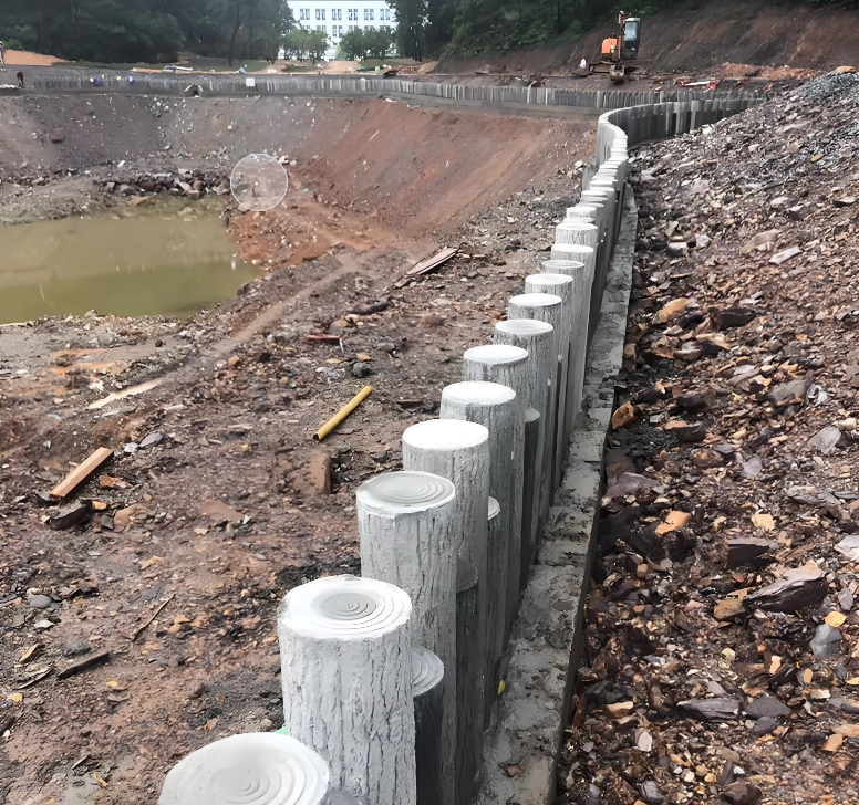 水泥仿木樁施工隊(duì)泓樺錦嘉 - 水泥仿木樁能用在庭院裝飾嗎？